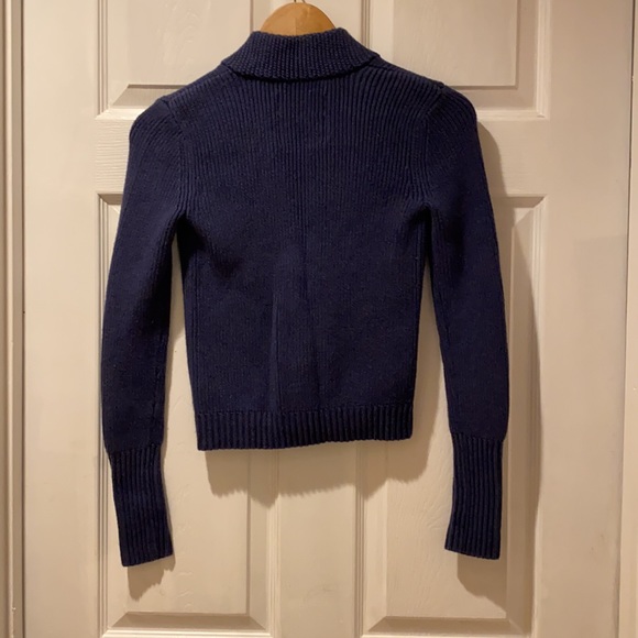 American Eagle button up ribbed knit cardigan in cobalt blue in size XS - Picture 8 of 14